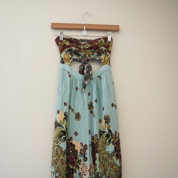 Free People Birds of Paradise Strapless Jumpsuit sz xs - Picture 4 of 9